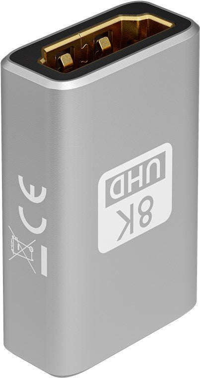 Goobay 72008 Hdmi Adapter, Coupling, Gold-Plated, 8k @ 60 Hz, Black, Silver