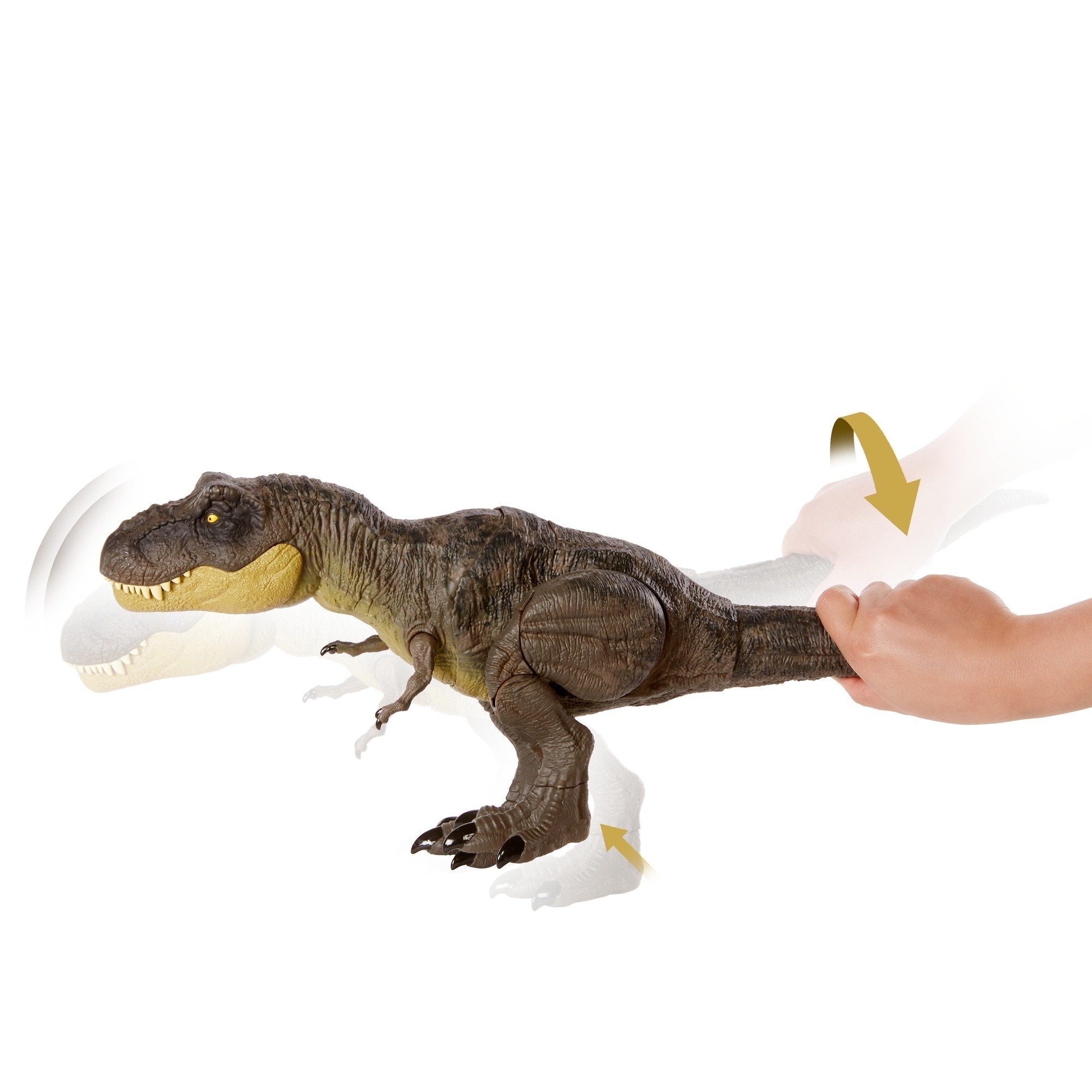 Mattel Jurassic World Stomping Battle Acción T-Rex Mini-Play Figura Gwd67