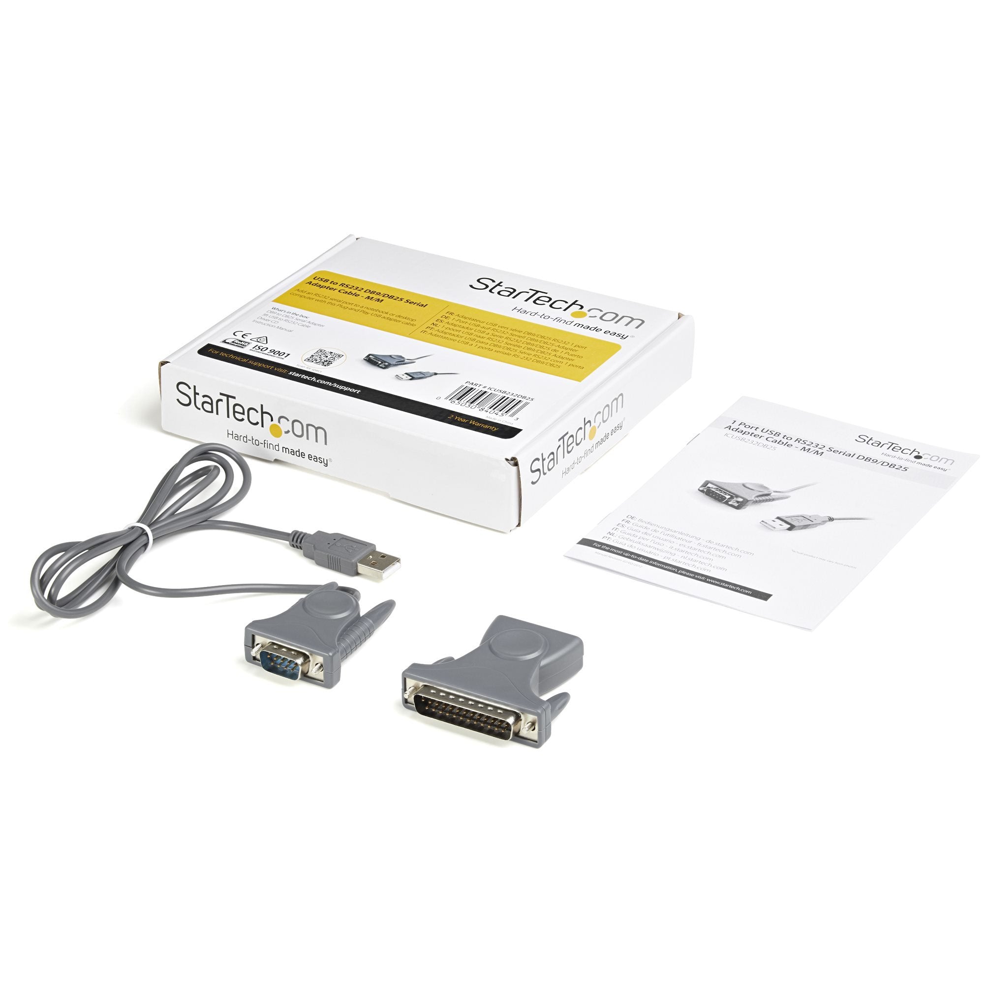 EAN 0065030840453 - StarTech.com ICUSB232DB25 cable de serie Gris USB tipo A DB-9 imagen 6