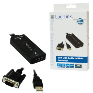 Logilink Cv0060 Convertidor Vga Con Audio A Hdmi Cumple Con Alta Velocidad