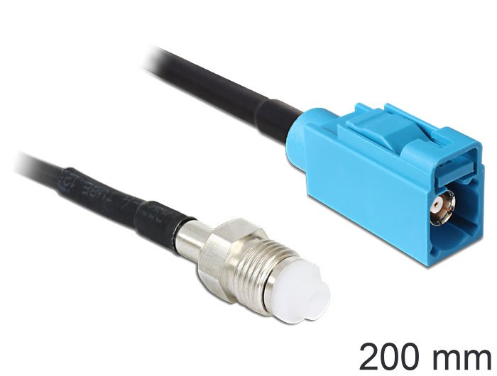 Delock Cable De Antena Fme Hembra > Fakra Z Hembra Rg-174 200 Mm