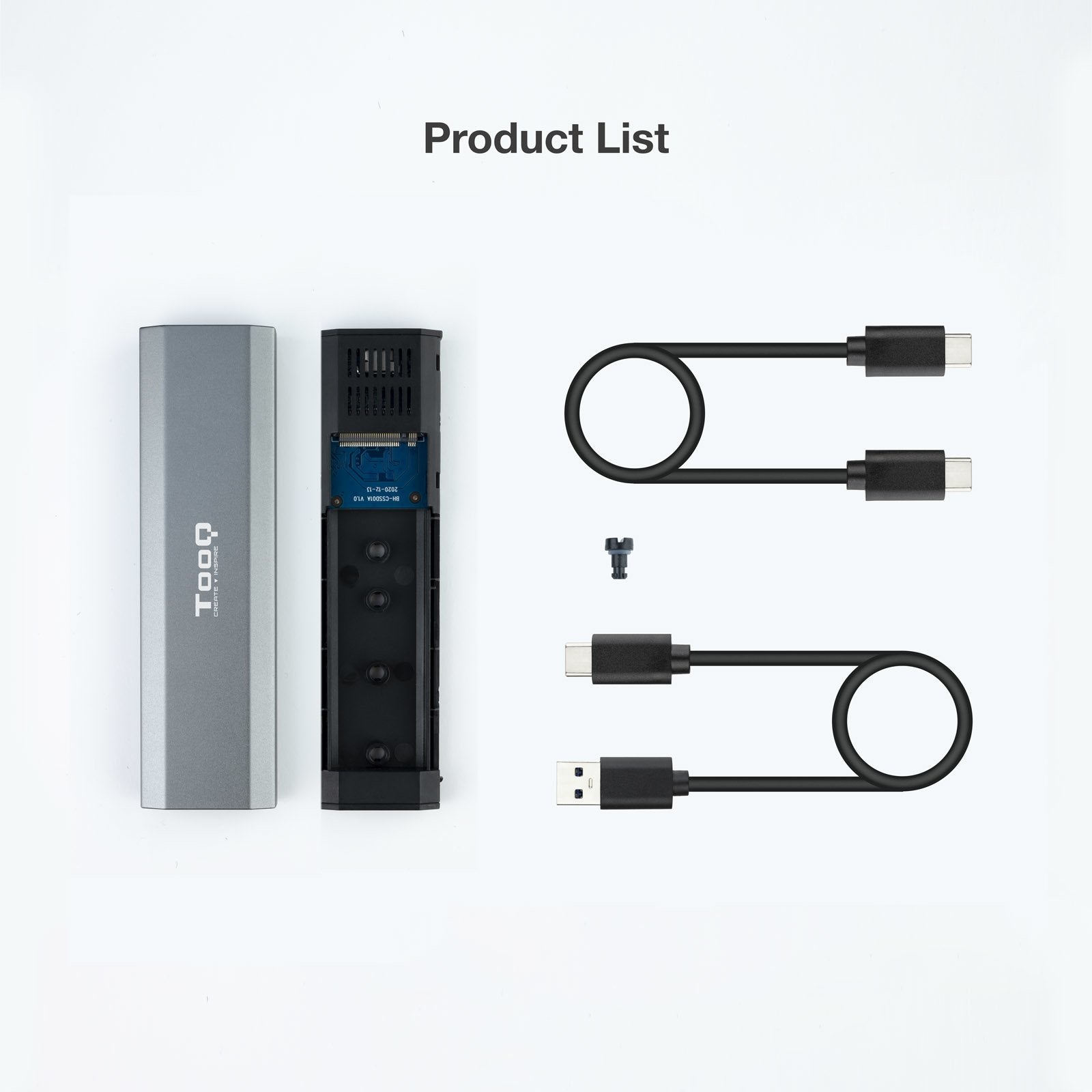 EAN 8433281011434 - TooQ Shura Caja externa para unidad de estado sólido (SSD) Gris M.2 imagen 9