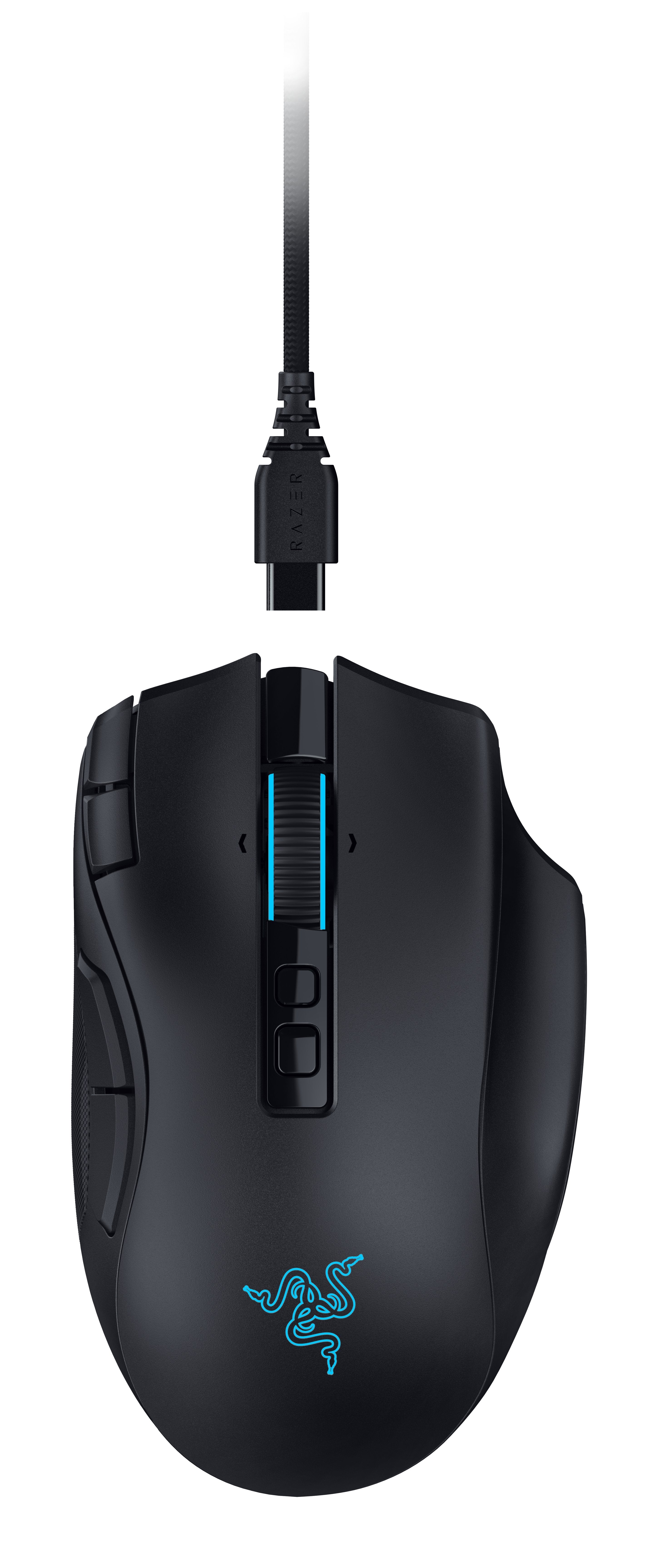 Razer Naga V3 Pro Ratón Juego Mano Derecha Rf Wireless + Bluetooth + Usb Type-C Óptico 50000 Dpi