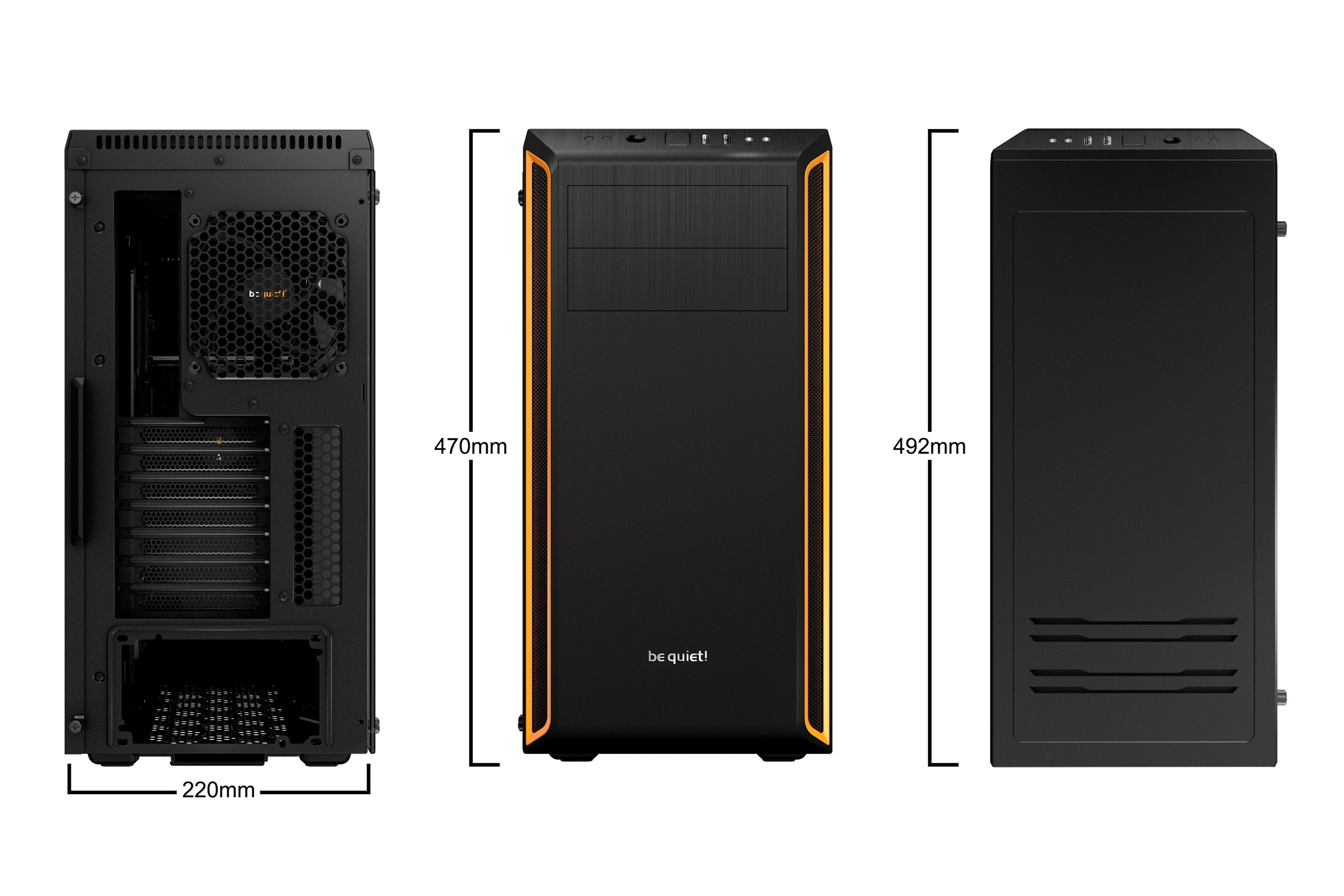 EAN 4260052185438 - be quiet! Pure Base 600 Window Midi Tower Negro, Naranja imagen 4