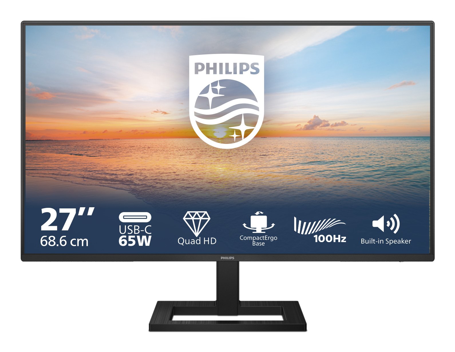 Monitor Profesional Philips 27e1n1600ae 27' Qhd Multimedia Negro