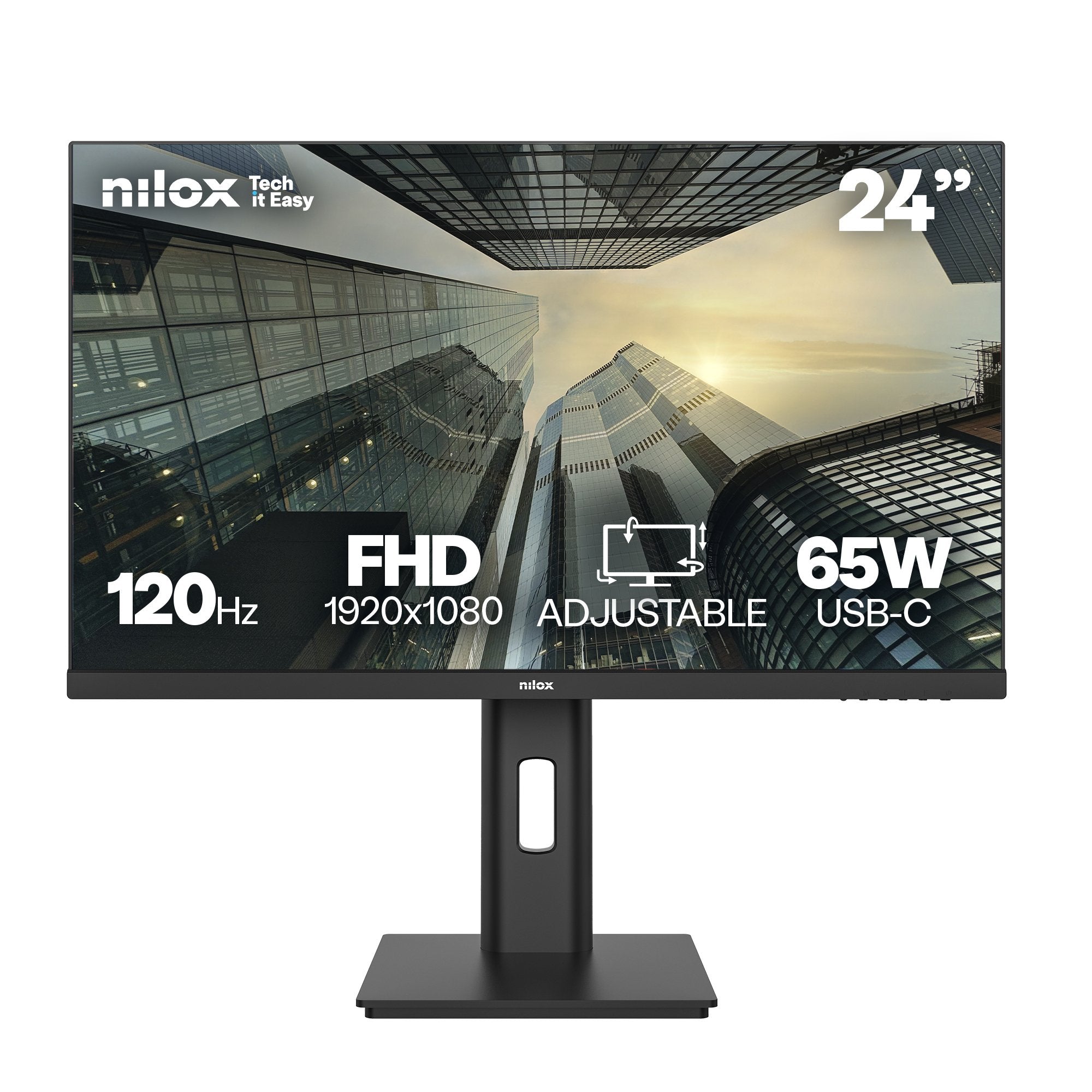 Monitor Nilox  24 Ips 120 Hz Fhd Pantalla Para Pc 61 Cm (24") 1920 X 1080 Pixeles Full Hd Negro