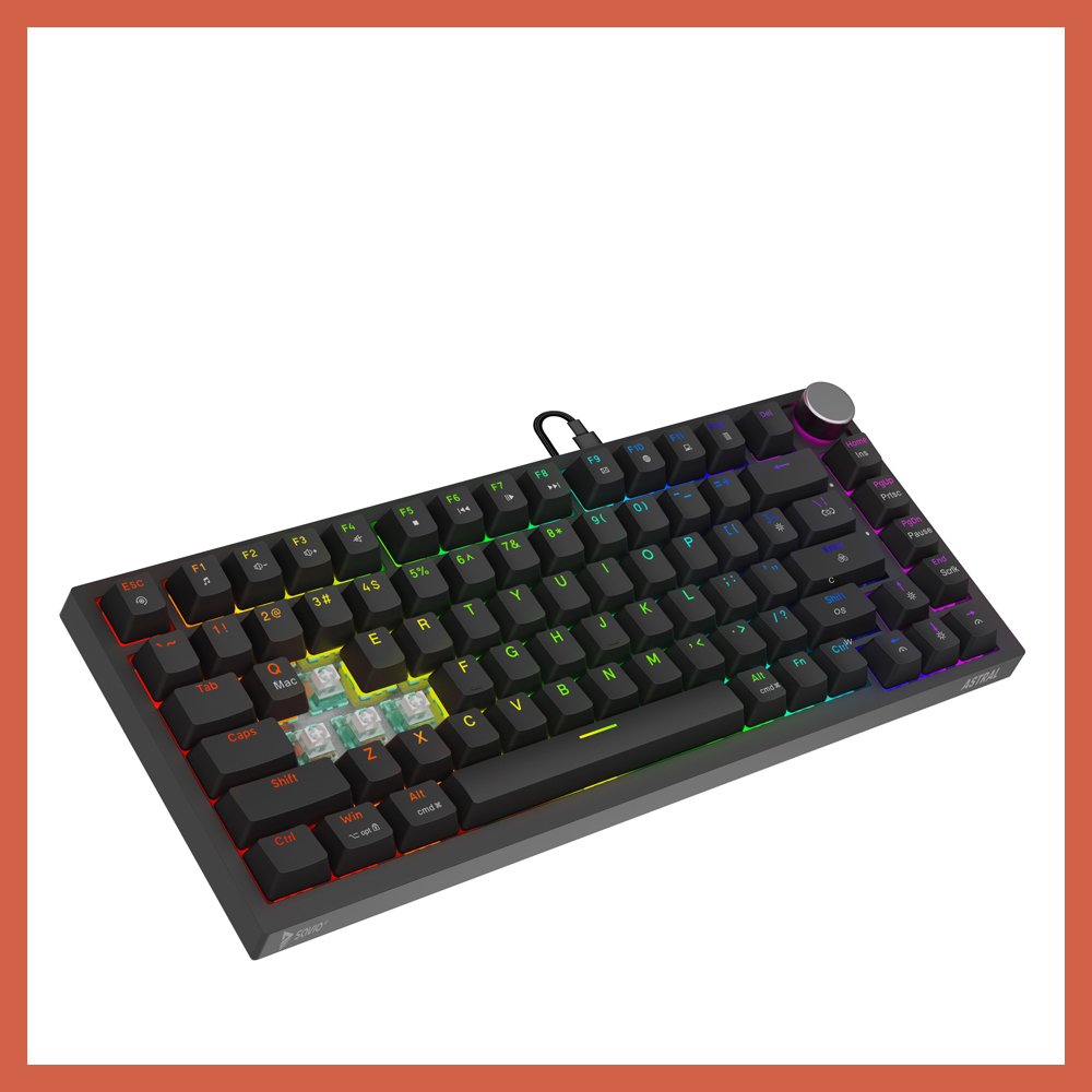 Savio Astral Black Jade Teclado Juego Usb Qwerty Internacional De Ee.Uu. Negro
