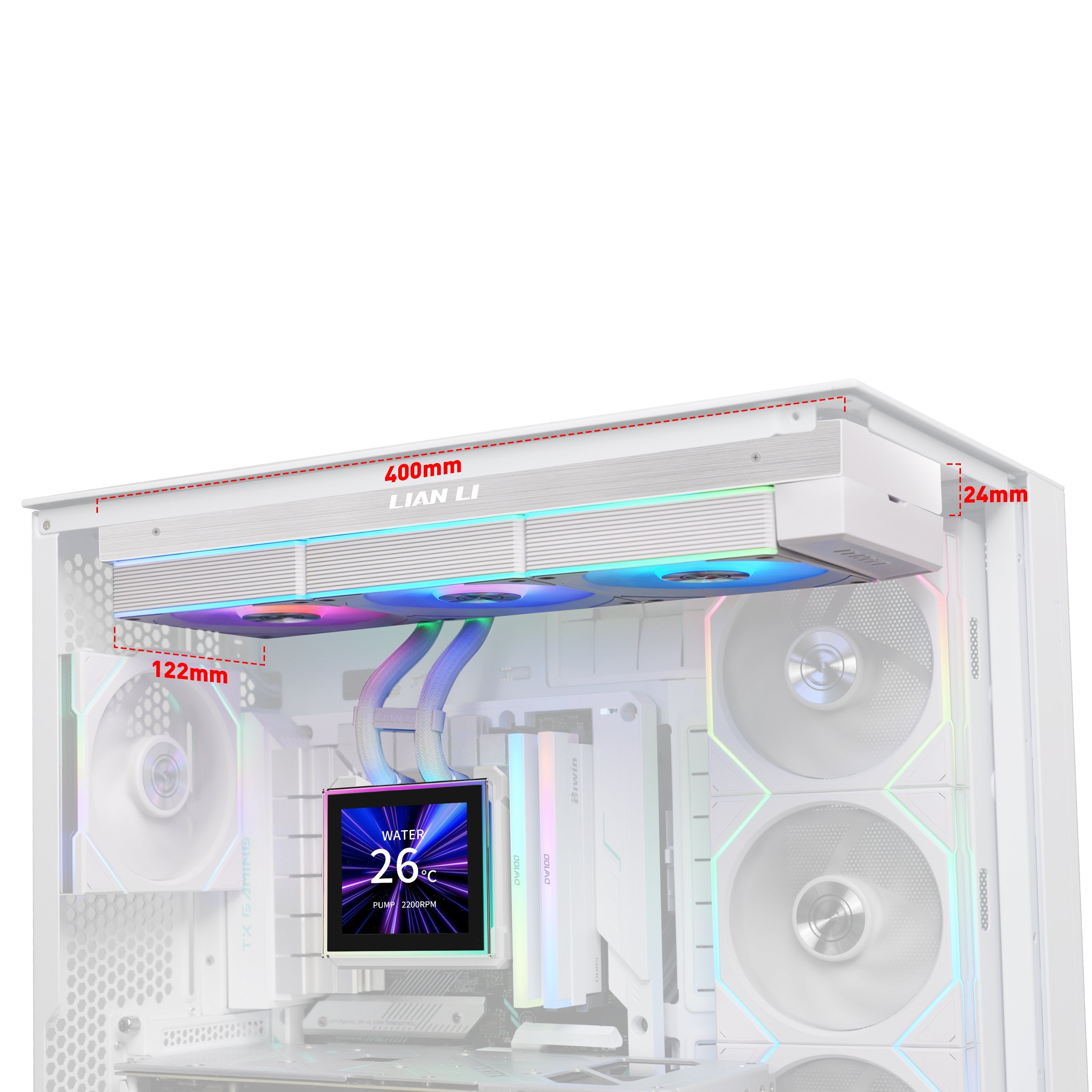 Refrigeracion Liquida Cpu  Lianli Hydroshift Ii Lcd-S 360cl W