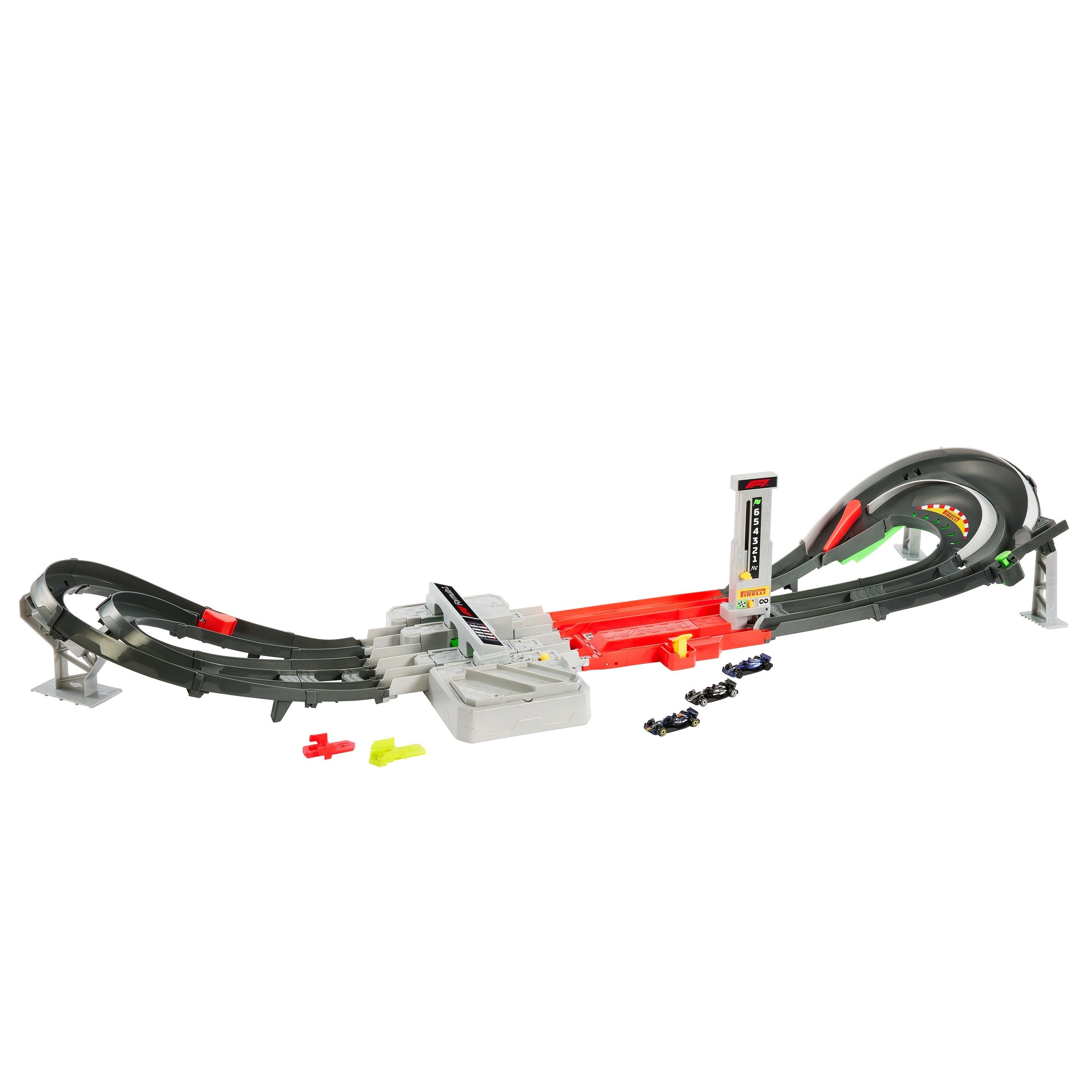Mattel Hot Wheels Racing Formel 1 Grand Prix Trackset (Mit 3 Die-Cast Spielzeugautos Im Massstab 1:64) Jdy16
