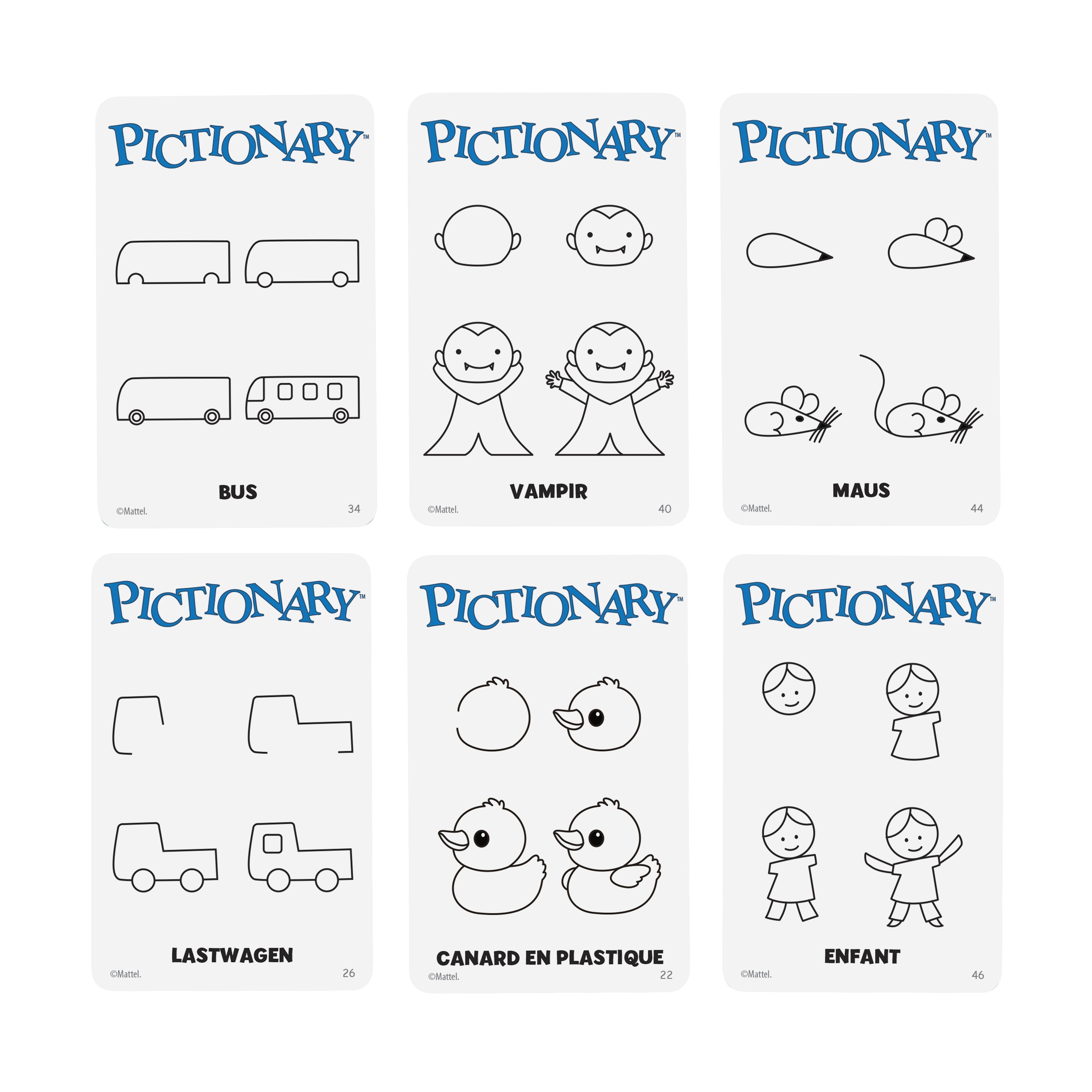 Mattel Pictionary, Juego De Mesa Jdx99