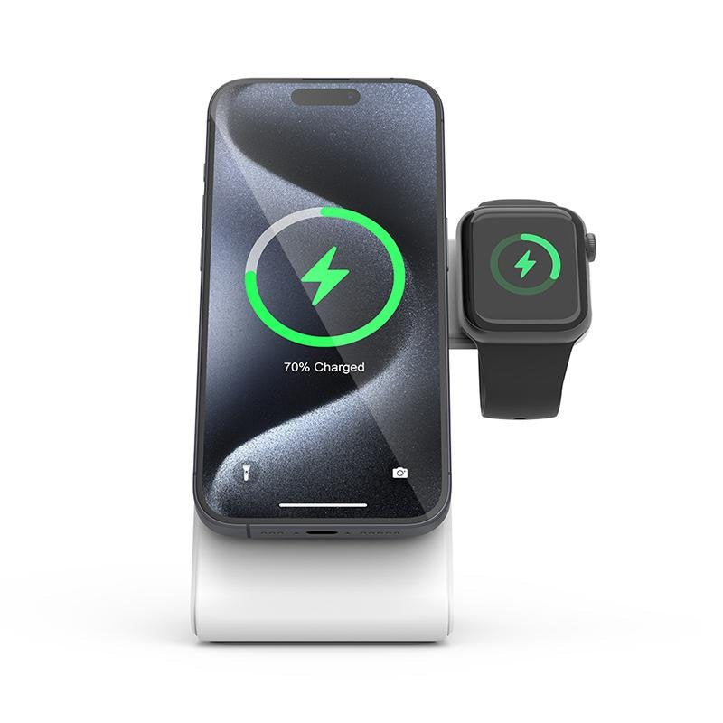 EAN 5904310703512 - Crong CRG-MSPS-WHT cargador de dispositivo móvil Reloj inteligente Blanco Lightning, USB Cargador inalámb imagen 2
