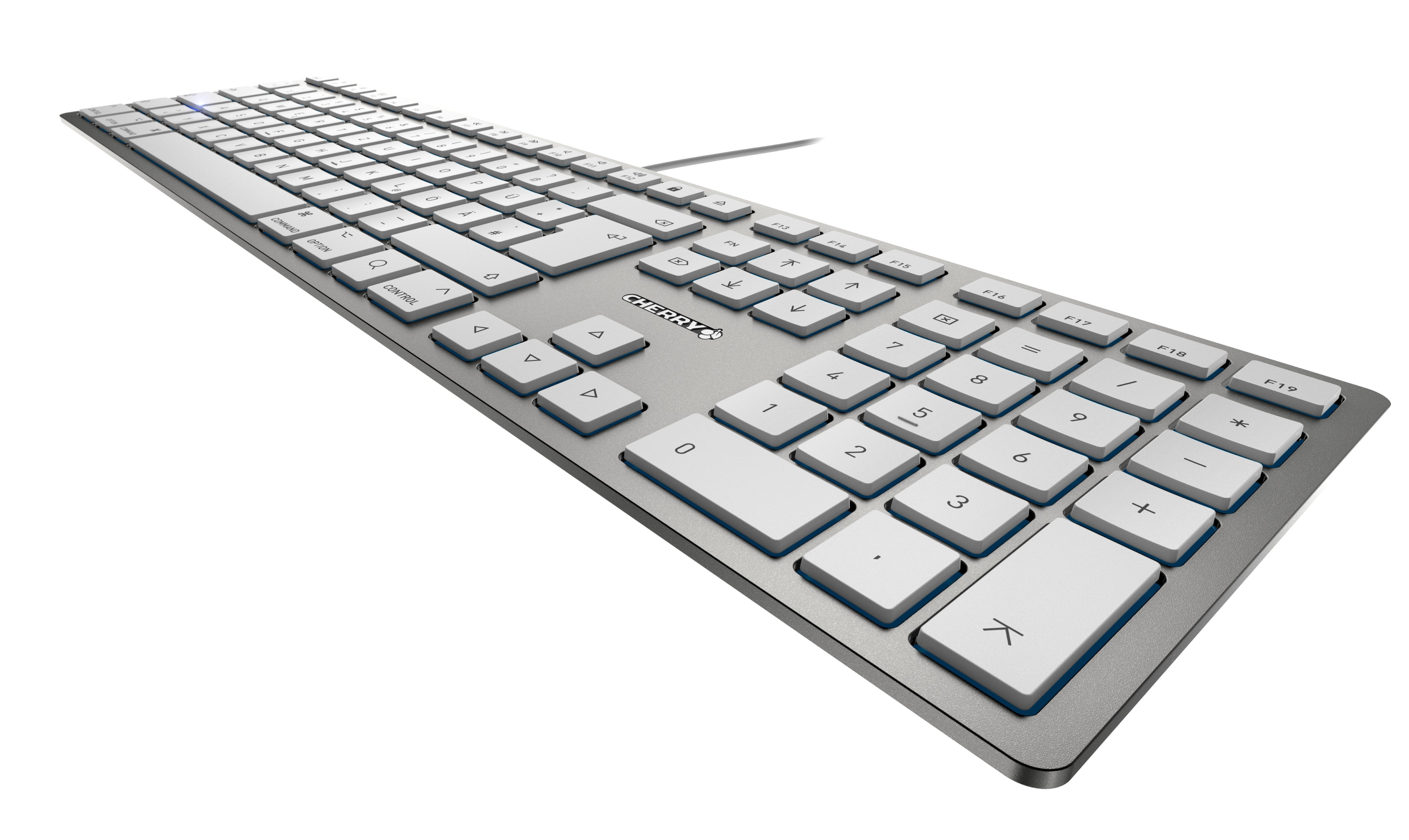Cherry Kc 6000 Slim For Mac Teclado Usb Reino Unido Interruptor: Cherry Sx Plata