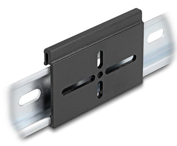 Delock Aluminio Montageclip Para Hutschiene 70,0 X 47,8 Mm Negro