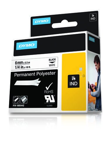 EAN 0071701059970 - DYMO 1805442 cinta para impresora de etiquetas Negro sobre blanco imagen 2