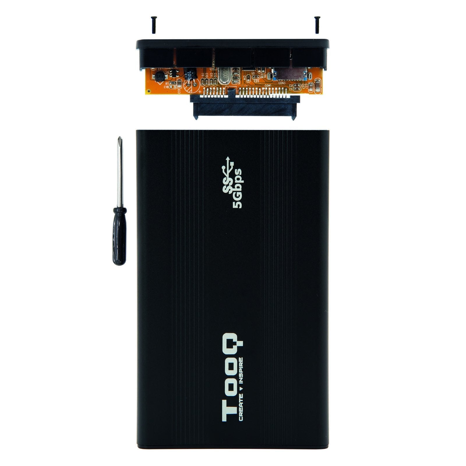 EAN 8433281007208 - TooQ TQE-2524B caja para disco duro externo Caja de disco duro (HDD) Negro 2.5" imagen 4