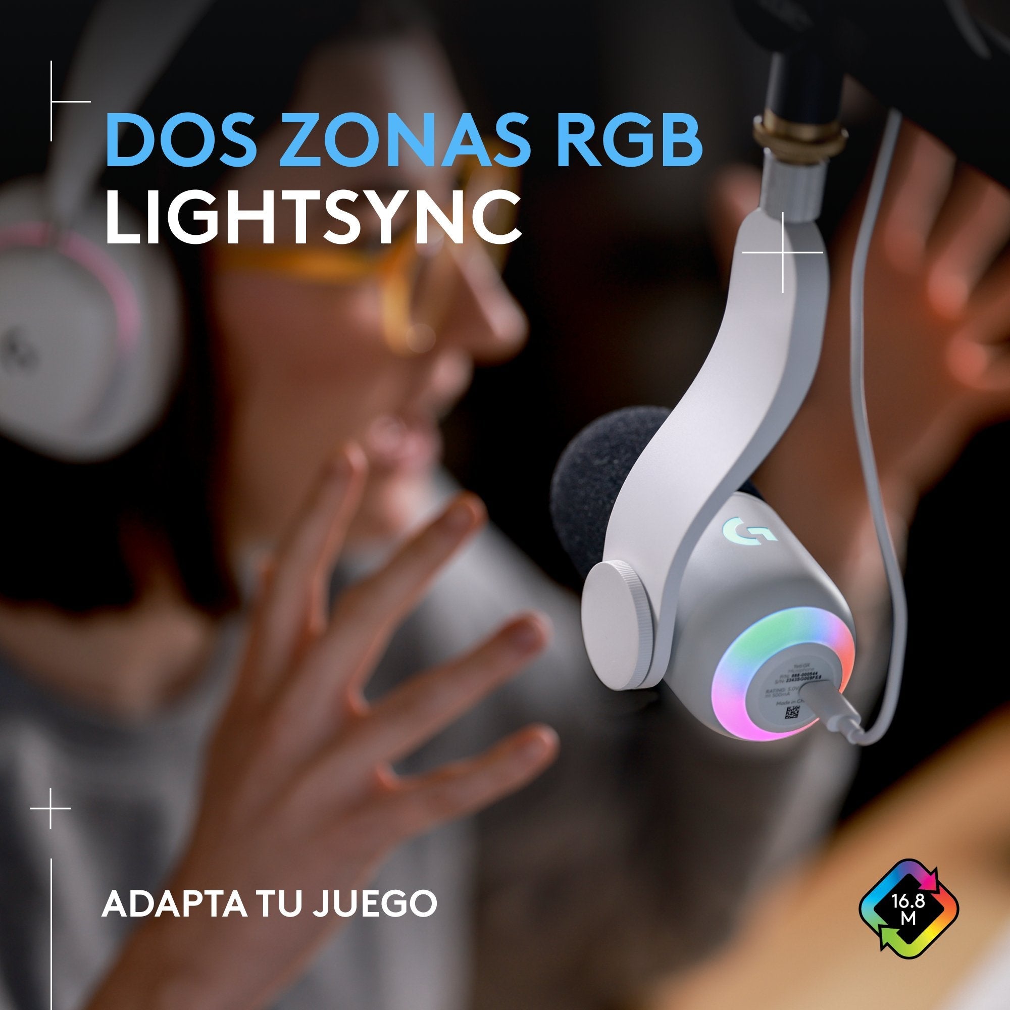 Logitech G Yeti Gx Negro, Blanco Micrófono De Superficie Para Mesa