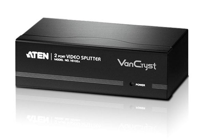 Aten Vga Splitter 2-Port Vga Video Splitter (450 Mhz) (Vs132 Repartidor Gráfico Vga De 2 Puertos (450 Mhz)