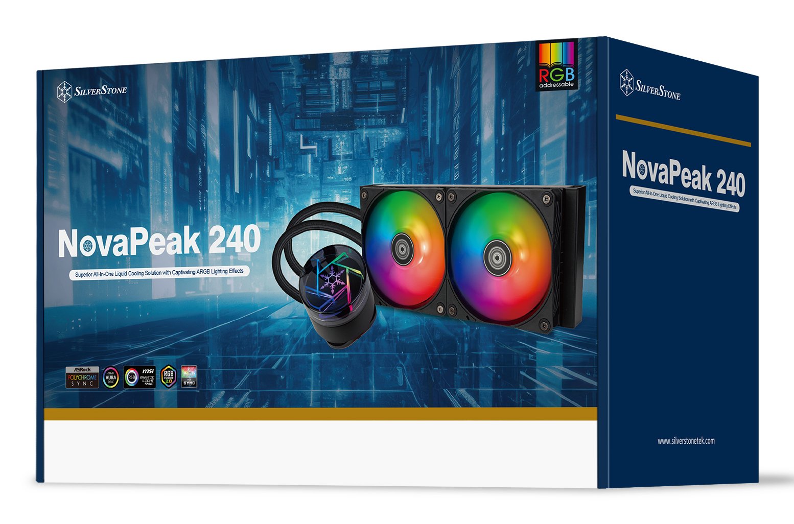 Silverstone Novapeak 240 Argb 240mm, Refrigeración Por Agua Negro Sst-Np240-Argb