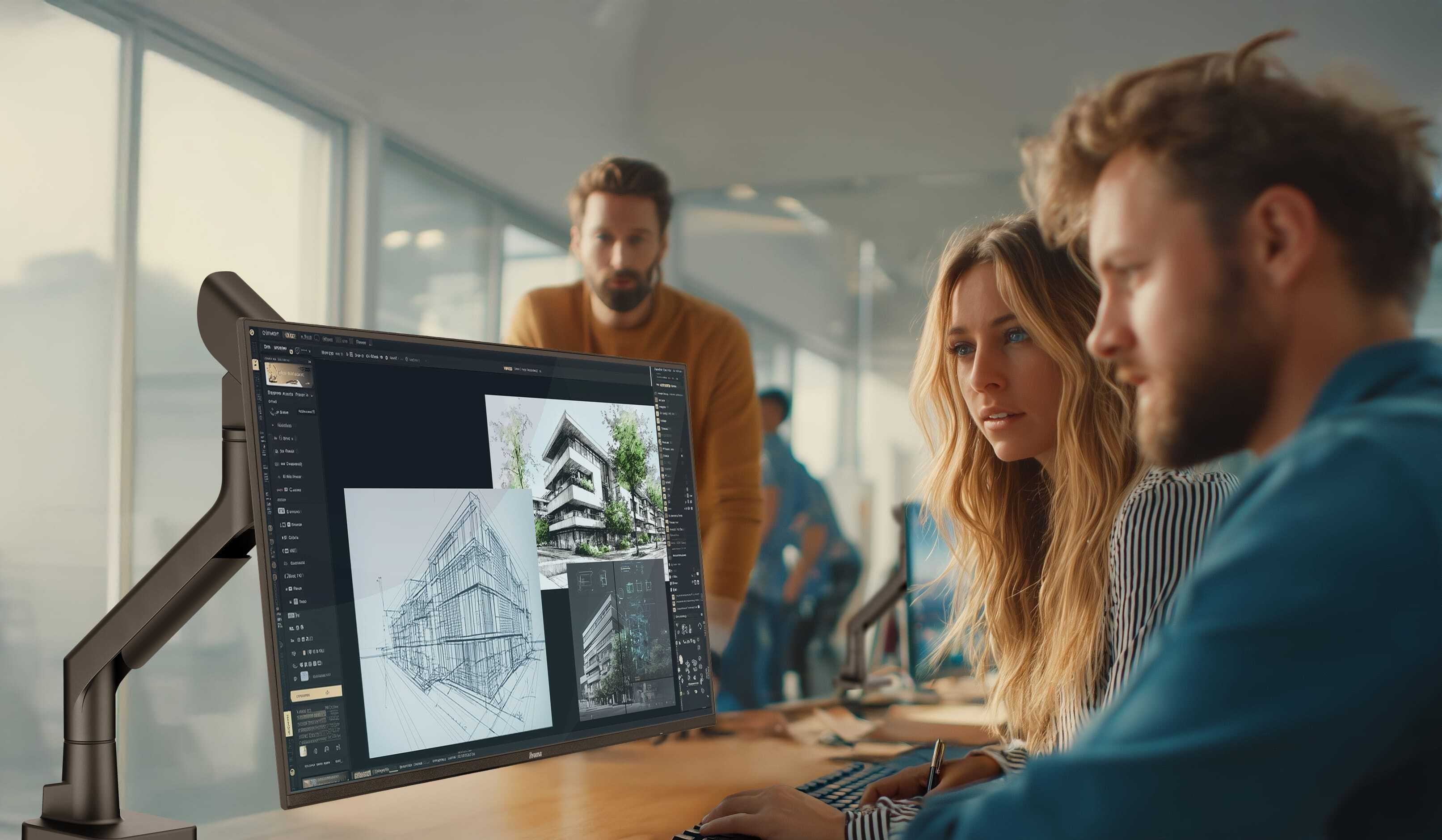 EAN 4948570033447 - iiyama DS6001C-B1 soporte para monitor 124,5 cm (49") Escritorio Negro imagen 9