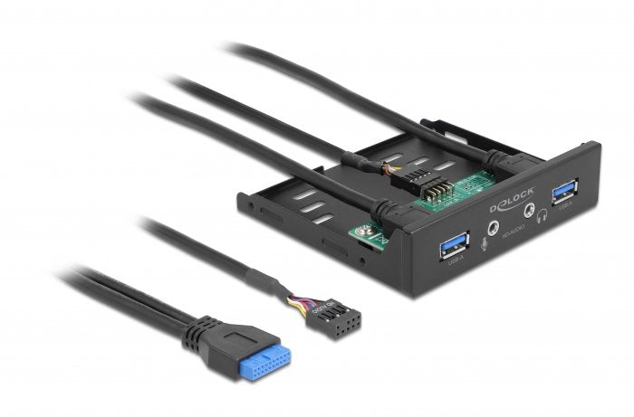 Delock Panel Frontal De 3.5" Usb 3.2 Gen 1 2 X Usb Tipo-A + Hd-Audio