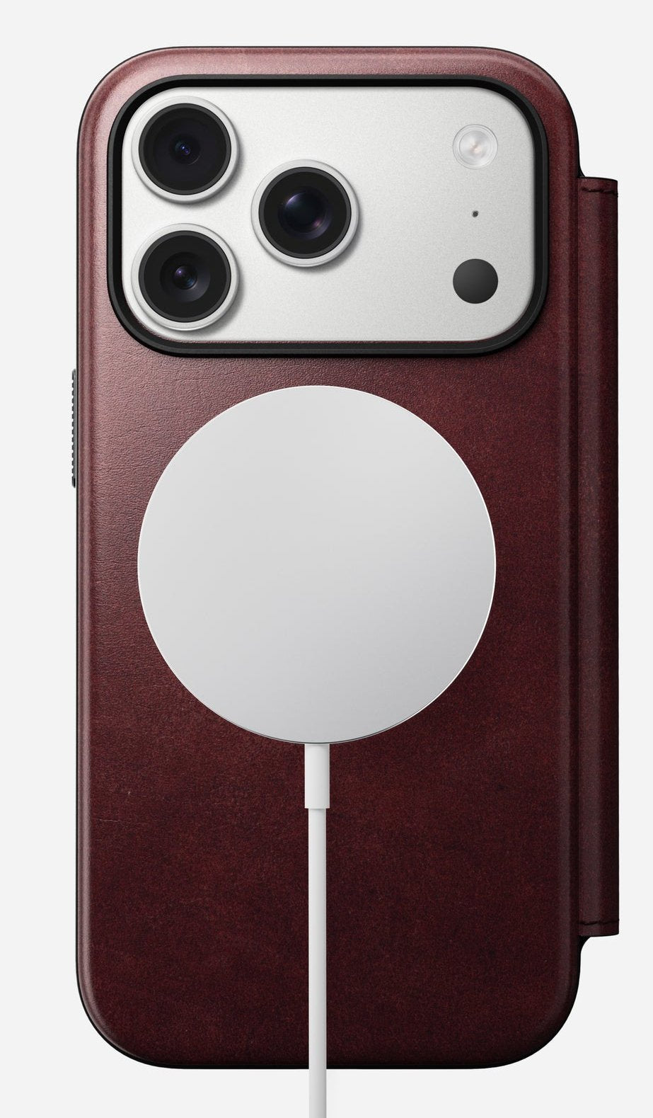Nomad Modern Leather Folio Iphone 17 Pro Burgundy Horween