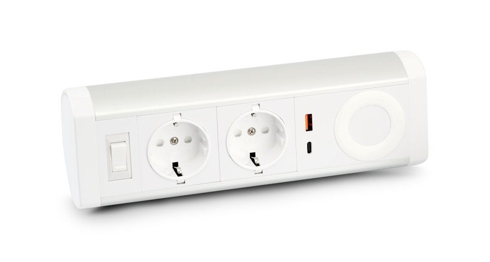 Double Eu Power Socket 1 Usb-A