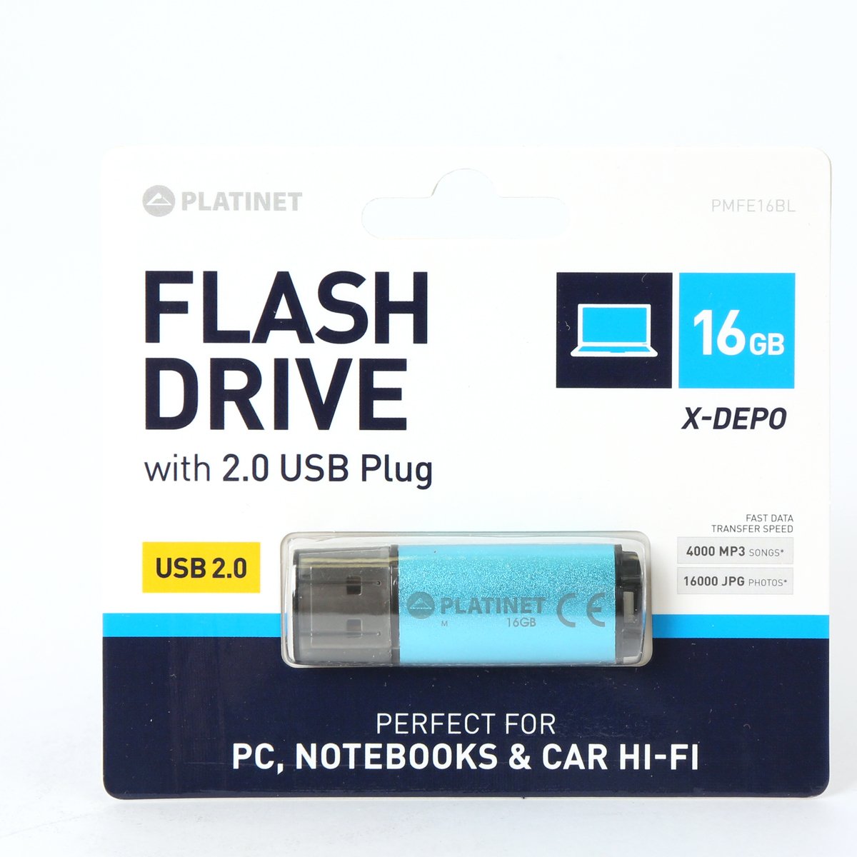 Platinet Pendrive Usb 2.0 X-Depo 16gb Pmfe16 Azul