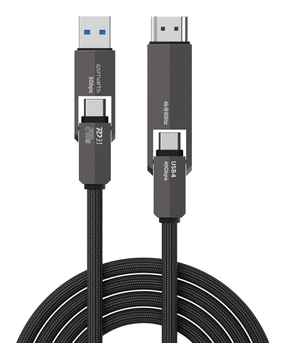 EAN 4252011911769 - 4smarts 549240 cable USB USB4 Gen 3x2 1,5 m USB C Negro imagen 1