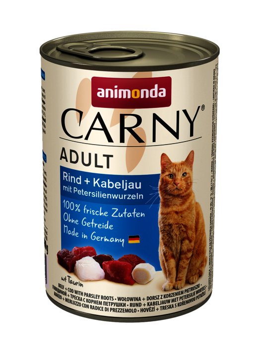 Animonda Carny Adult Sabor: Ternera Con Bacalao Y Perejil 400g