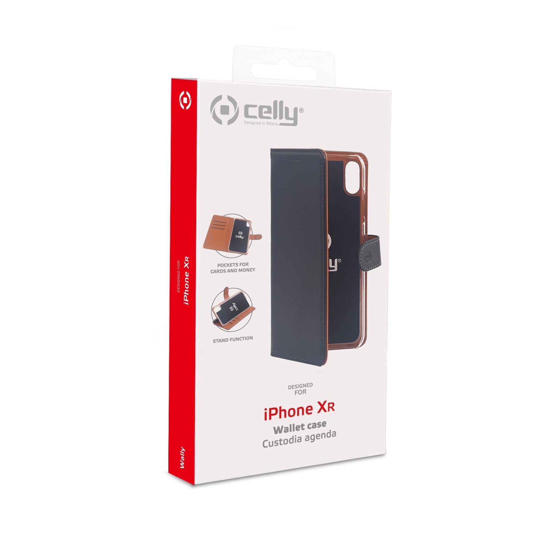 Case Celly Iphone Xr Wallet Case Black Wally998