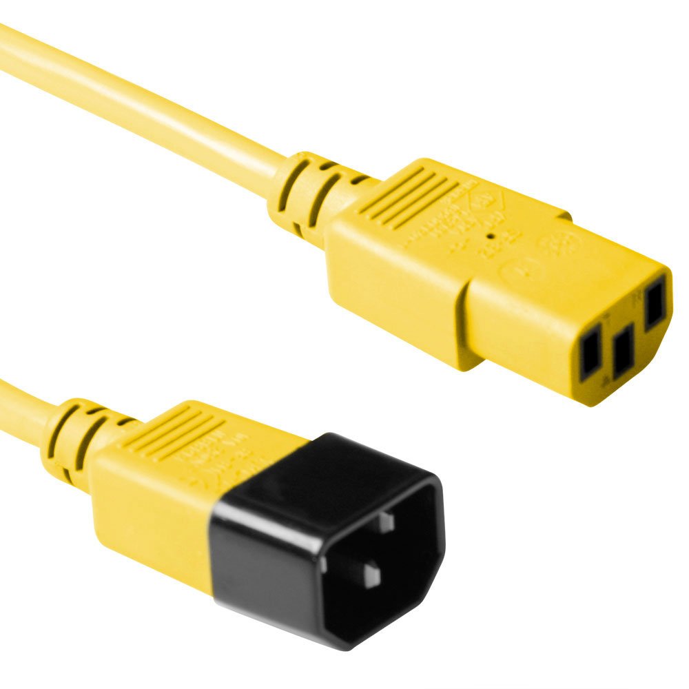 Cable Extension C13 A C14  0.6 M Amarillo Act