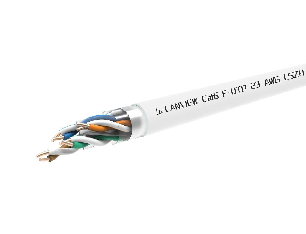 Cat6 F-Utp Network Cable  4x2xawg23 Lszh White 305m