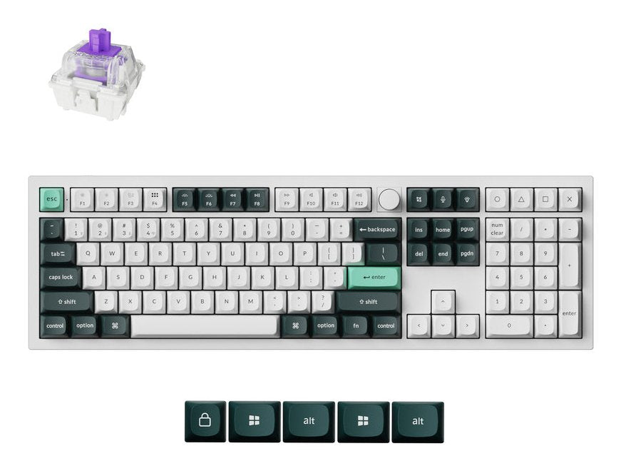 Keyboard Wrl Q6 He Rgb/Shell White Q6h-P1 Keychron