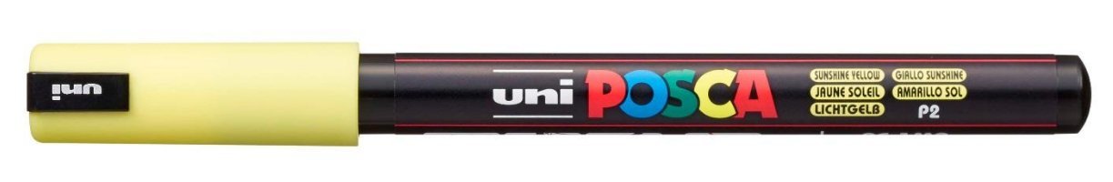 Uniball Marcador Posca Pc-1mr No Permanente Punta Extrafina 0.7mm Amarillo Sol