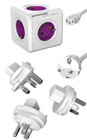 Allocacoc Powercube Rewirable Hogar Y Viajes Uso Lila