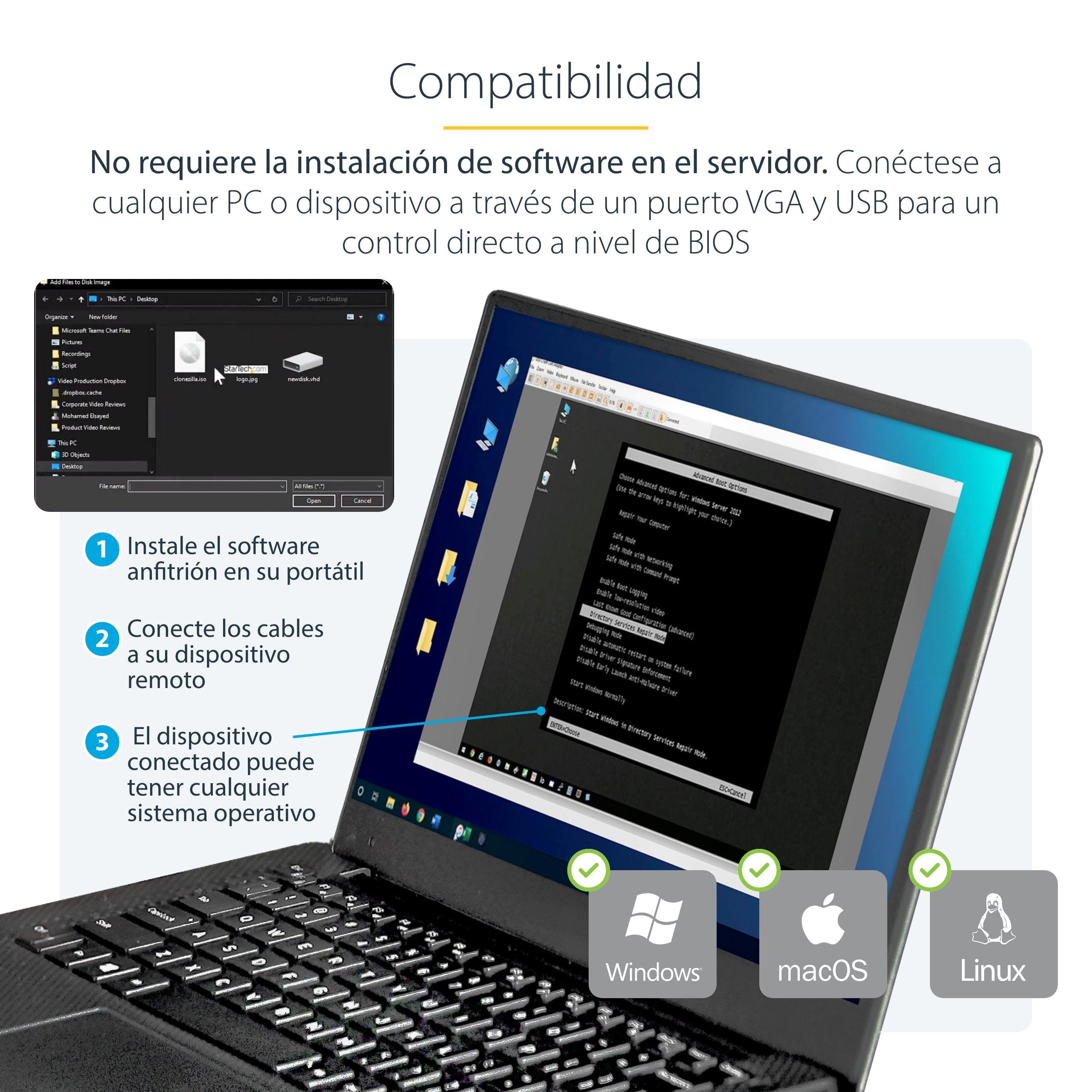 Startech Adaptador Crash Cart Conector Usb Kvm Ord