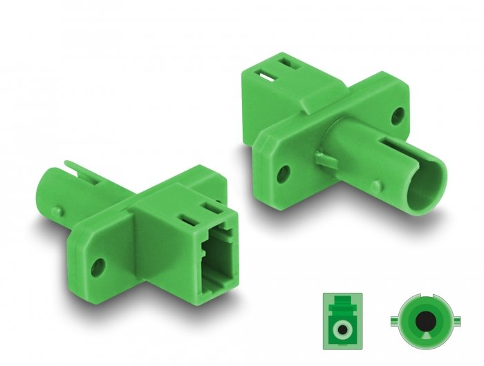 Delock Lwl Hybrid Kupplung Lc Simplex Buchse Zu St Simplex Buchse Grün
