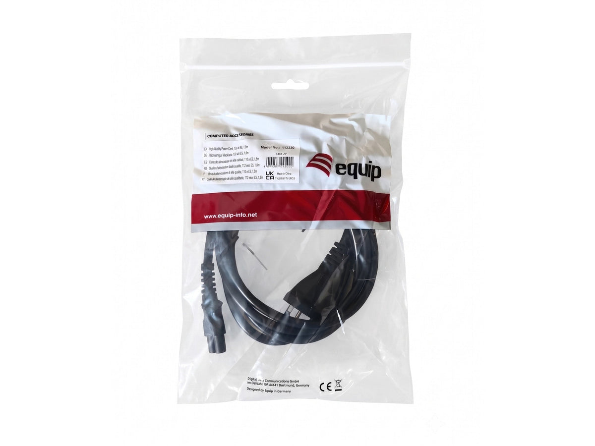 Equip Cable De Alimentación T12 ->C5 H/M Negro 3.00m Pvc