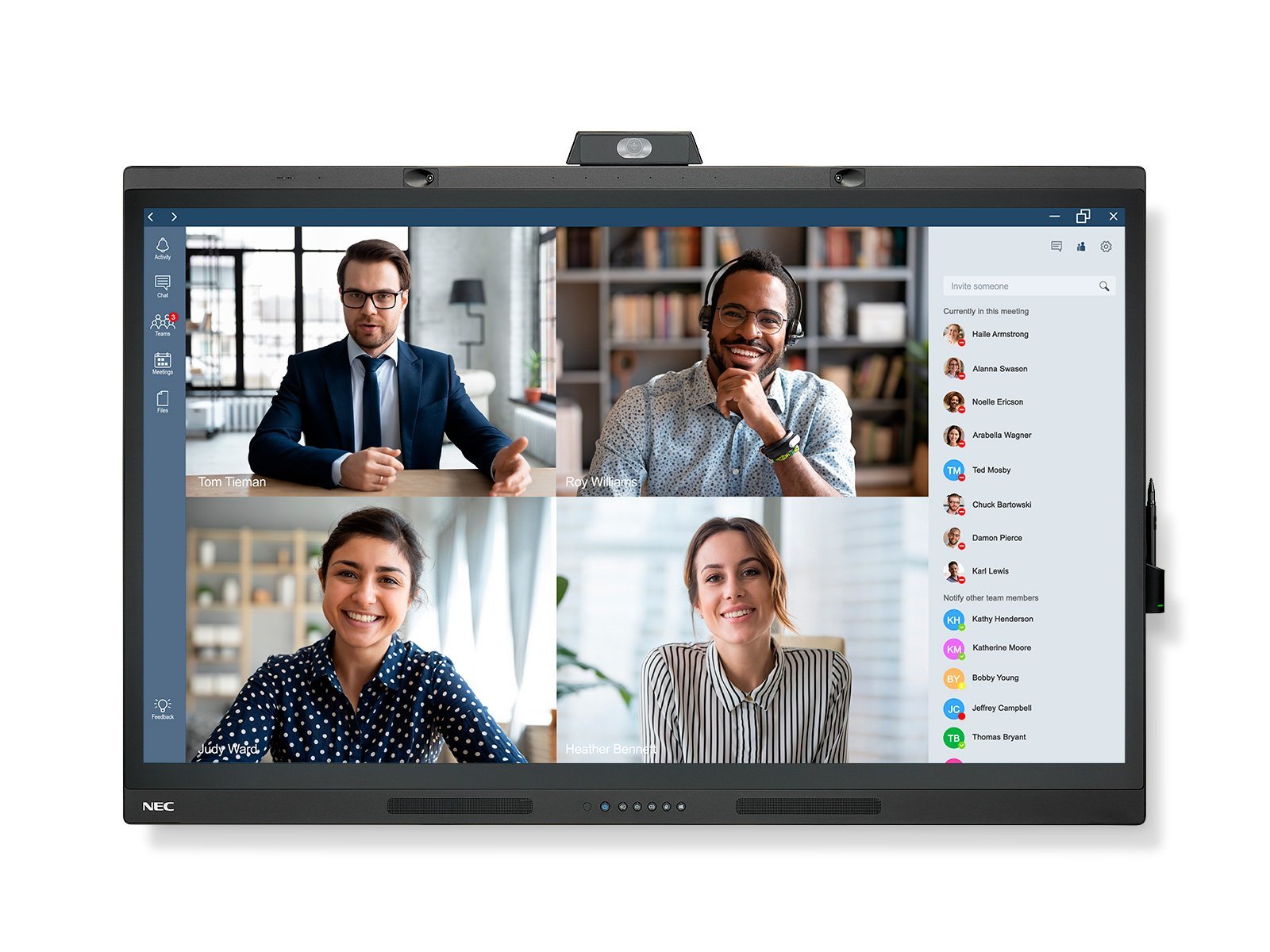 Nec Multisync Wd551 Panel Plano Interactivo 139,7 Cm (55") Ips 400 Cd / M² 4k Ultra Hd Pantalla Táctil 16/7