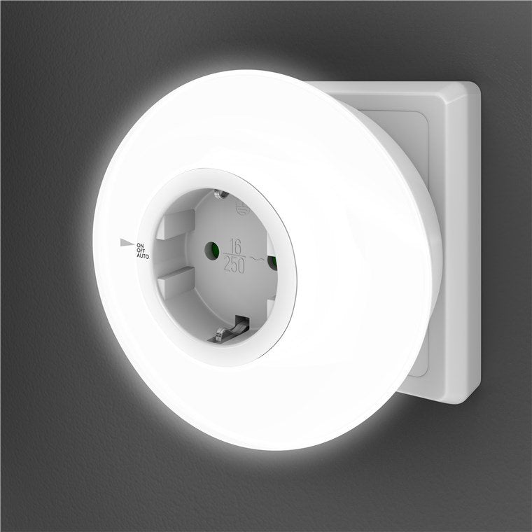 Luz Led Nocturna Enchufable Redonda Goobay