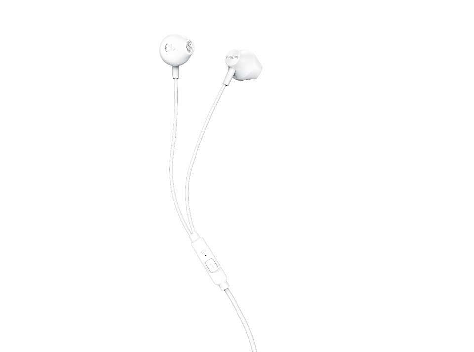 Auriculares Intrauditivos Philips Taue101 Con Micrófono Jack 3.5 Blancos