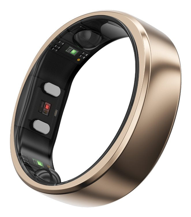 Anillo Inteligente Ringconn Gen2 Air Para Hombre Y Mujer: Monitor De Sueño Y Actividad Física, Frecuencia Cardíaca, Color Oro Duna, Talla 10.