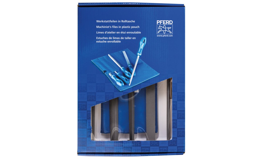 Pferd 11801542 Werkstattfeilen-Set Hieb 2 In Pvc-Bolsa Enrollable Incl.