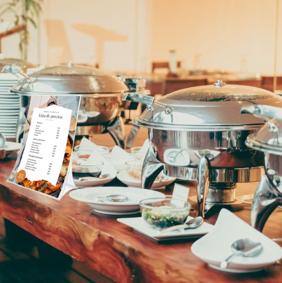 EAN 8429368001818 - Archivo 2000 86305V CS TP soporte para menú Soporte de sobremesa Transparente imagen 2