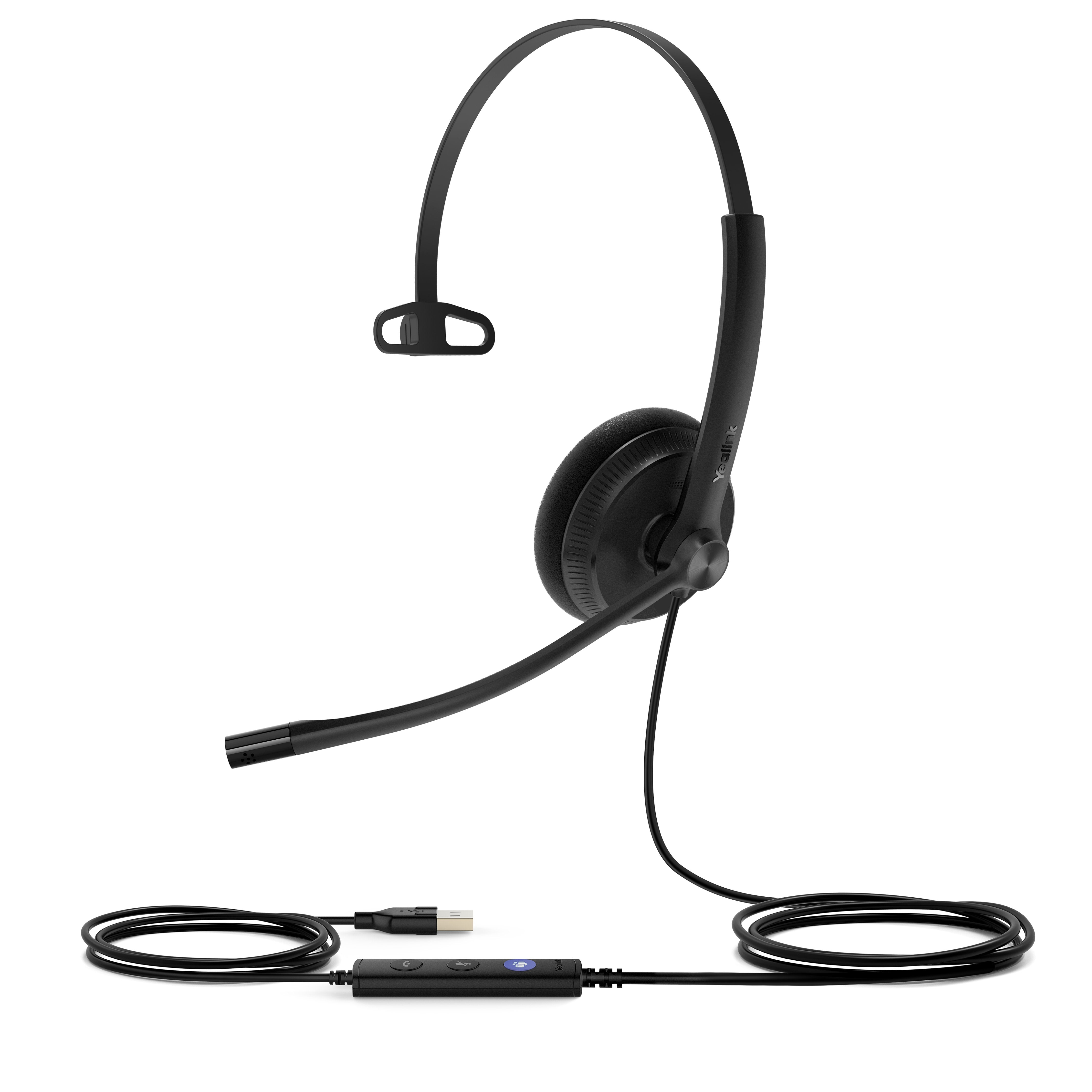 Auriculares Yealink Uh34 Lite Mono Teams Alámbrico  Usb Tipo A Negro