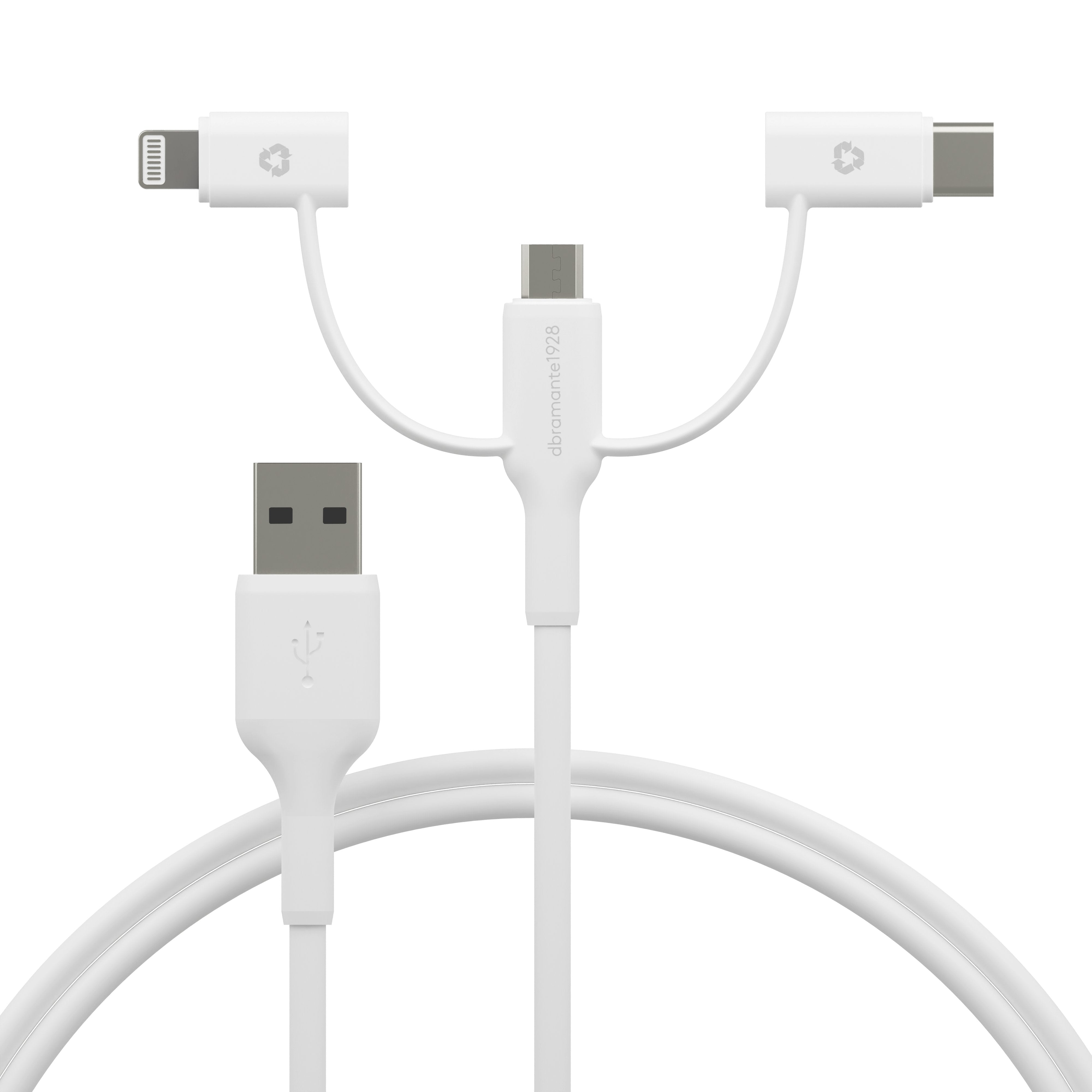 EAN 5711428071767 - dbramante1928 CBX3A3WH7176 cable USB 1 m USB A USB C/Micro USB-A/Lightning Blanco imagen 2