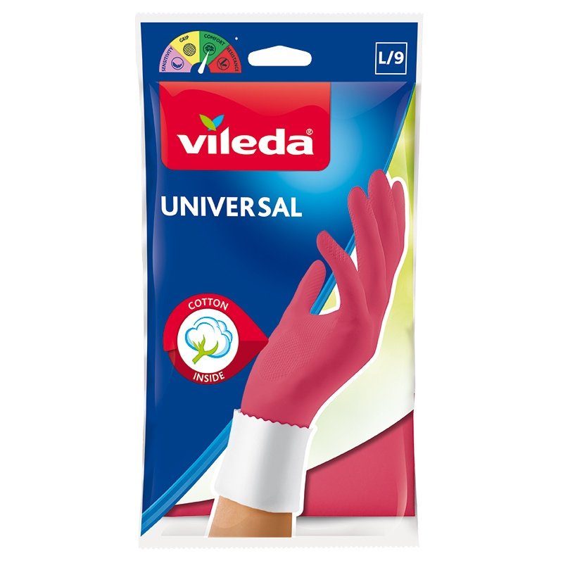 EAN 8410435841031 - Vileda 166566 guante de limpieza Algodón, Látex Rosa Unisex L imagen 1