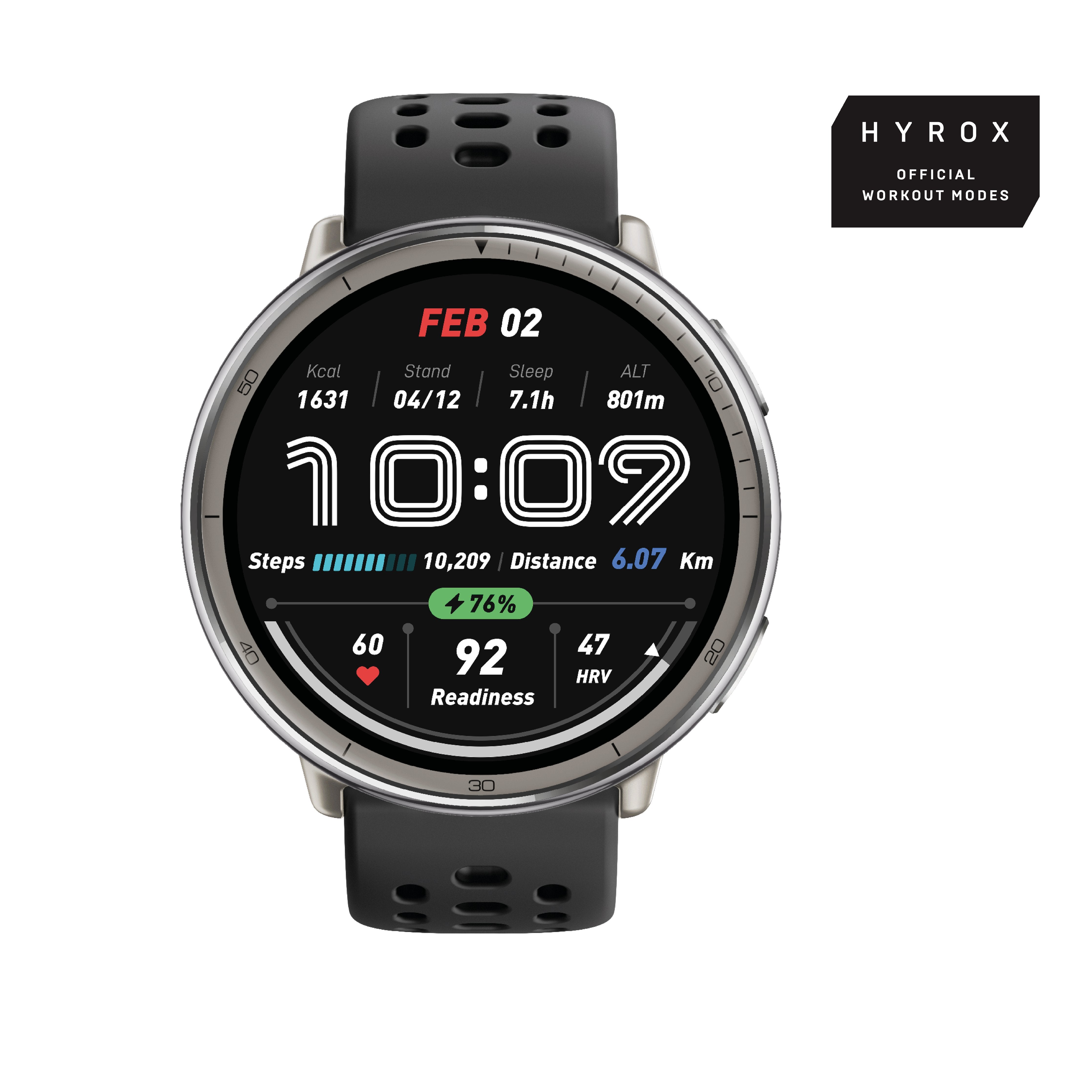 EAN 6970100377712 - Amazfit Active 2 3,35 cm (1.32") AMOLED 43.9 mm Digital 466 x 466 Pixeles Pantalla táctil Plata GPS (saté imagen 1