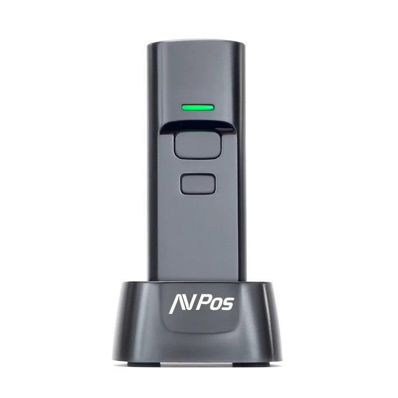 Avpos Bt03 Lector De Codigos Portatil - Cã³digos 1d, 2d Y Qr - Usb, Wireless 2.4 Y Bluetooth - 1100mah - Base Incluida