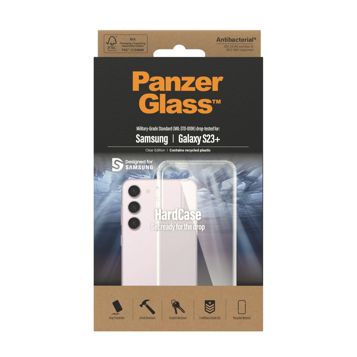 Panzerglass® Hardcase Funda Protectora Para Samsung Galaxy S23+ (Trasnparent)